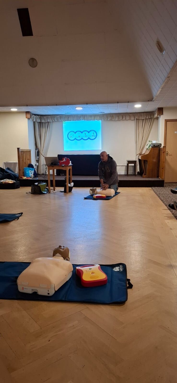 Club Member's Defibrillator Training Session